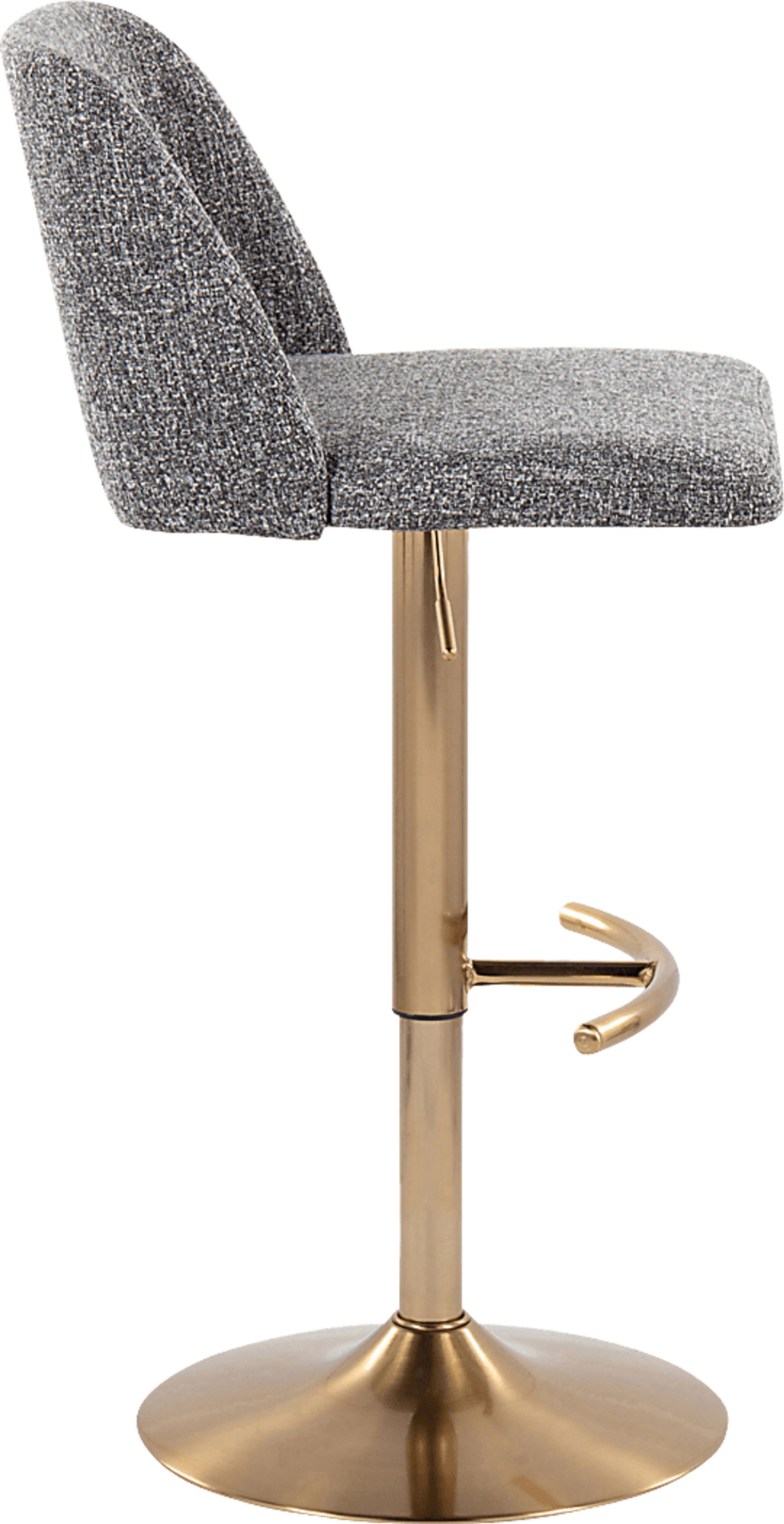 Clyo XIV Gray Adjustable Barstool, Set of 2 - Image 4