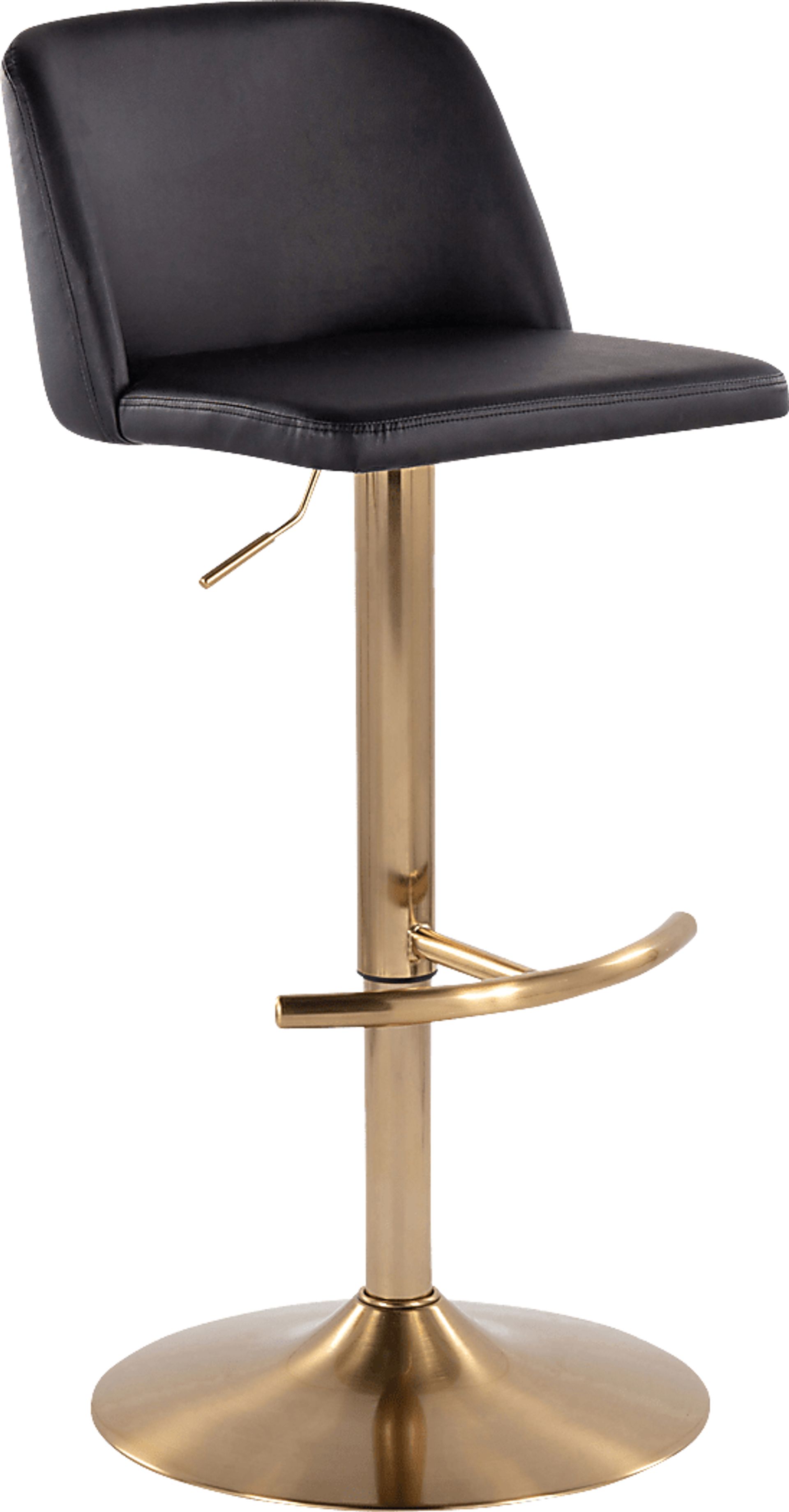 Clyo XV Black Adjustable Barstool, Set of 2 - Image 3