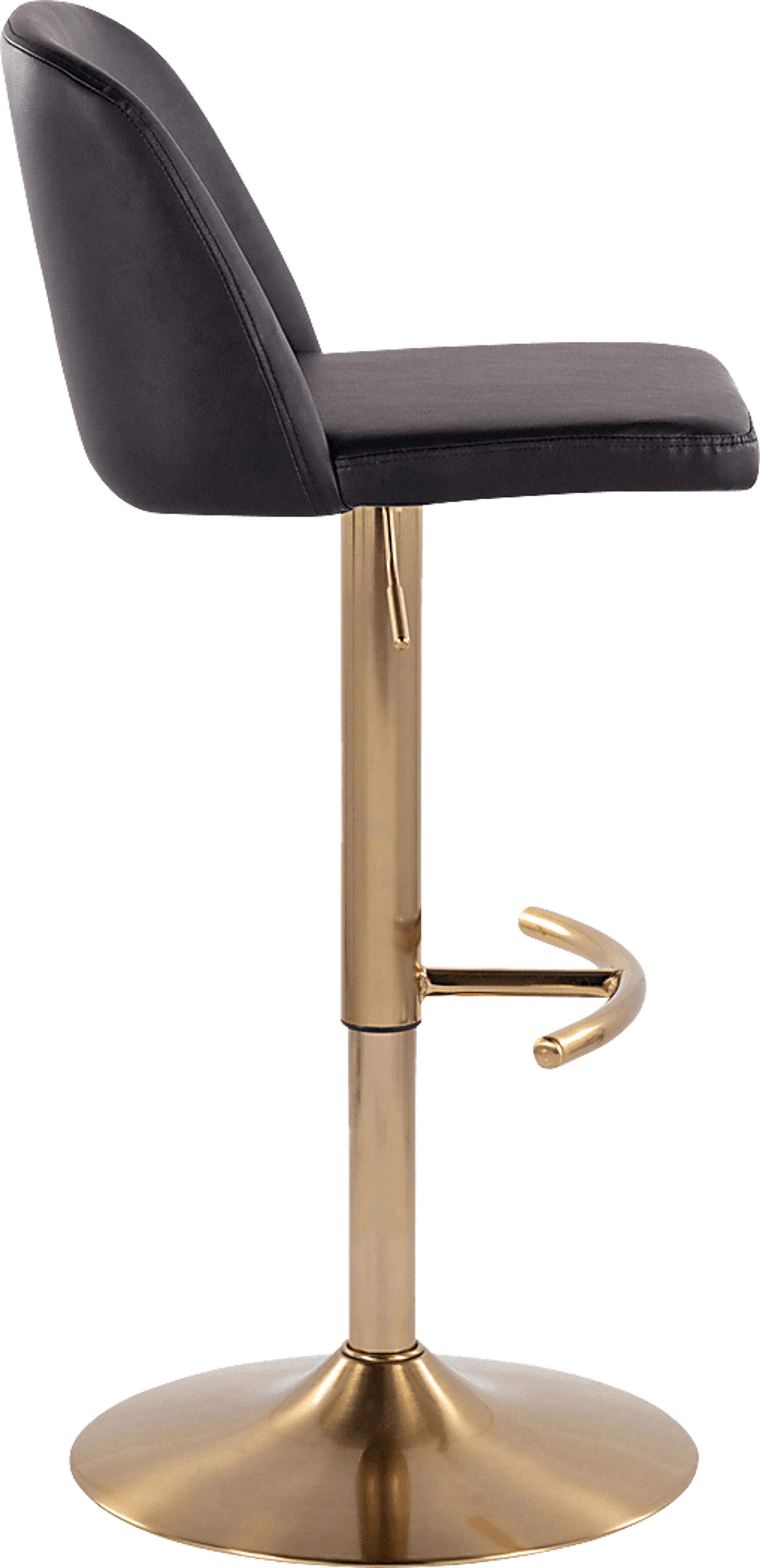 Clyo XV Black Adjustable Barstool, Set of 2 - Image 4