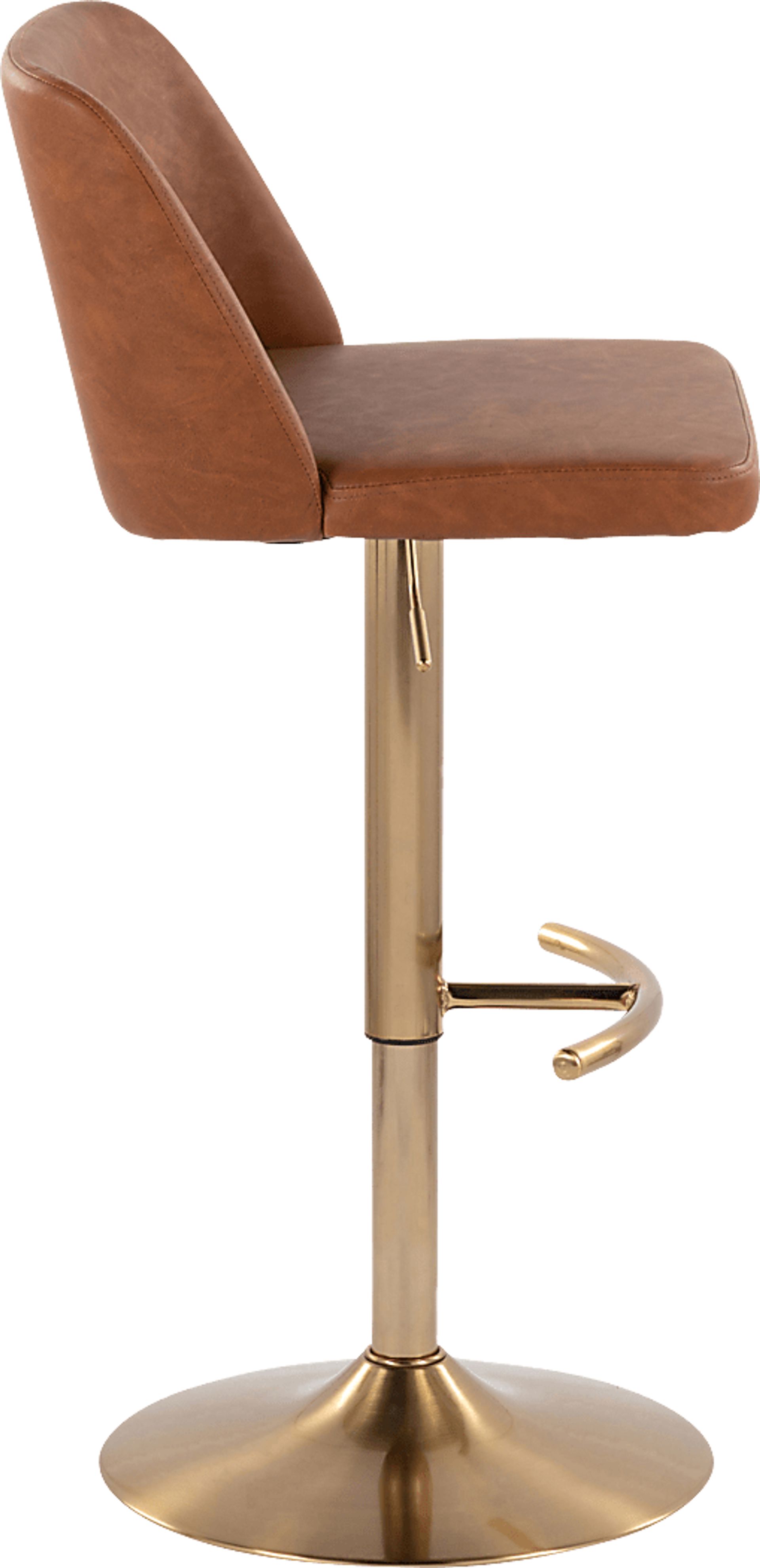 Clyo XV Camel Adjustable Barstool, Set of 2 - Image 4