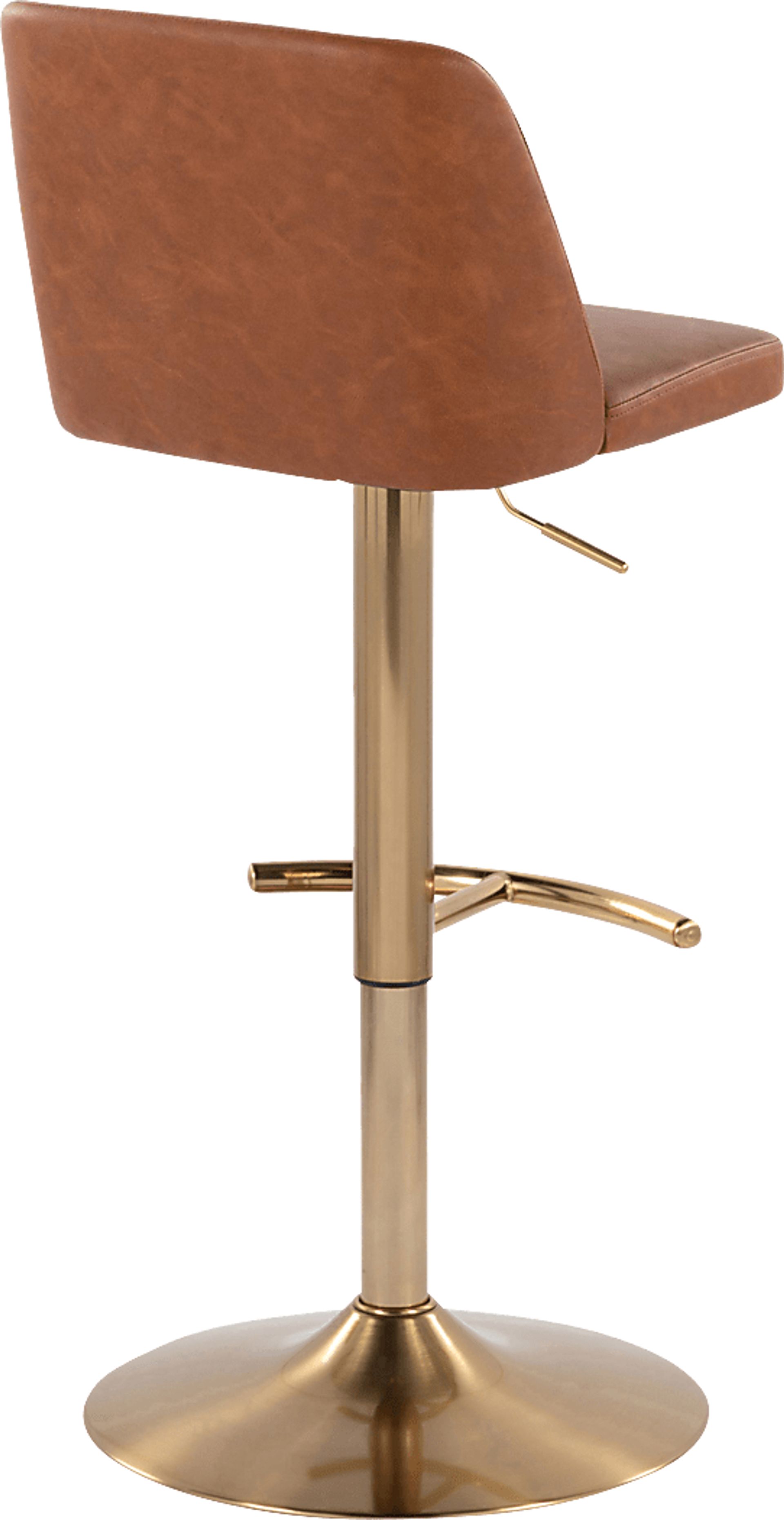 Clyo XV Camel Adjustable Barstool, Set of 2 - Image 5