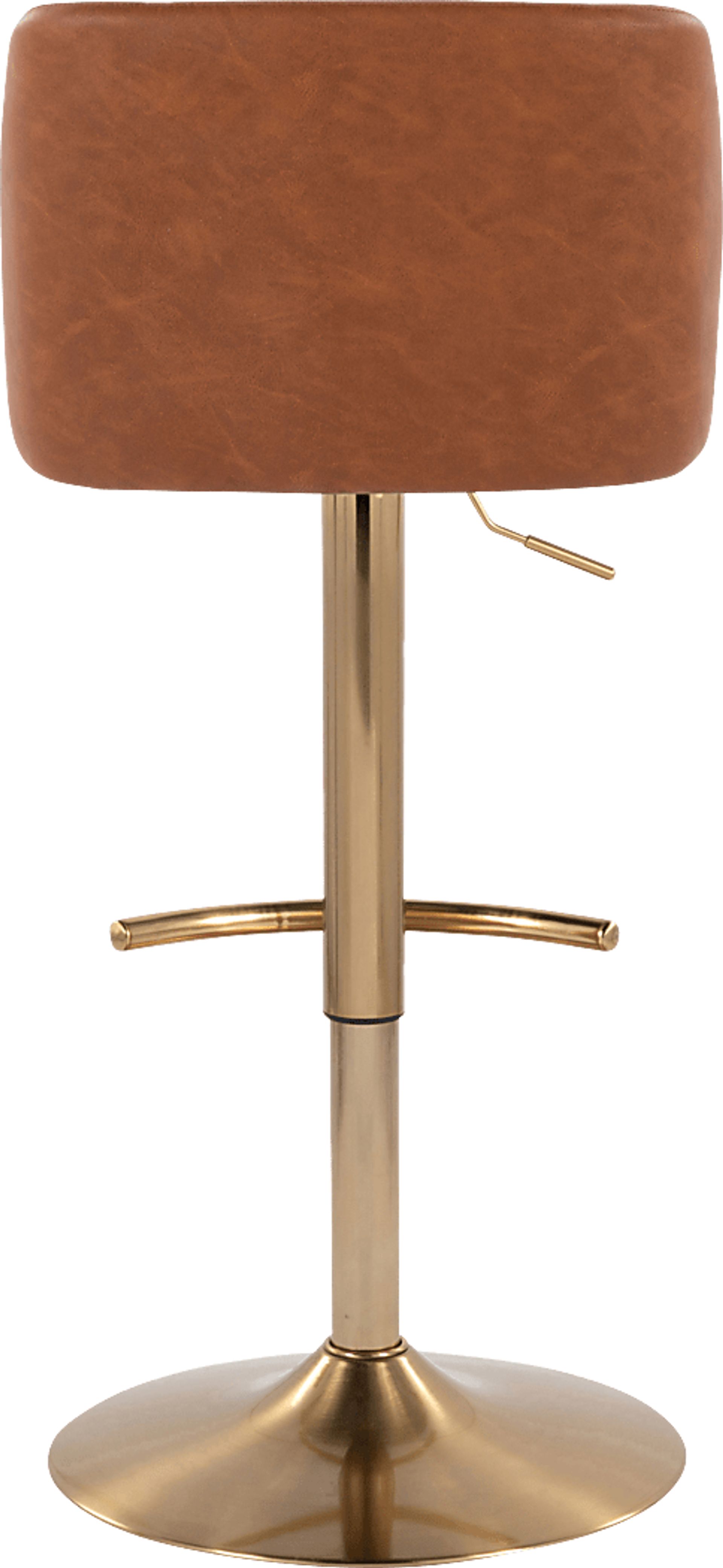 Clyo XV Camel Adjustable Barstool, Set of 2 - Image 6