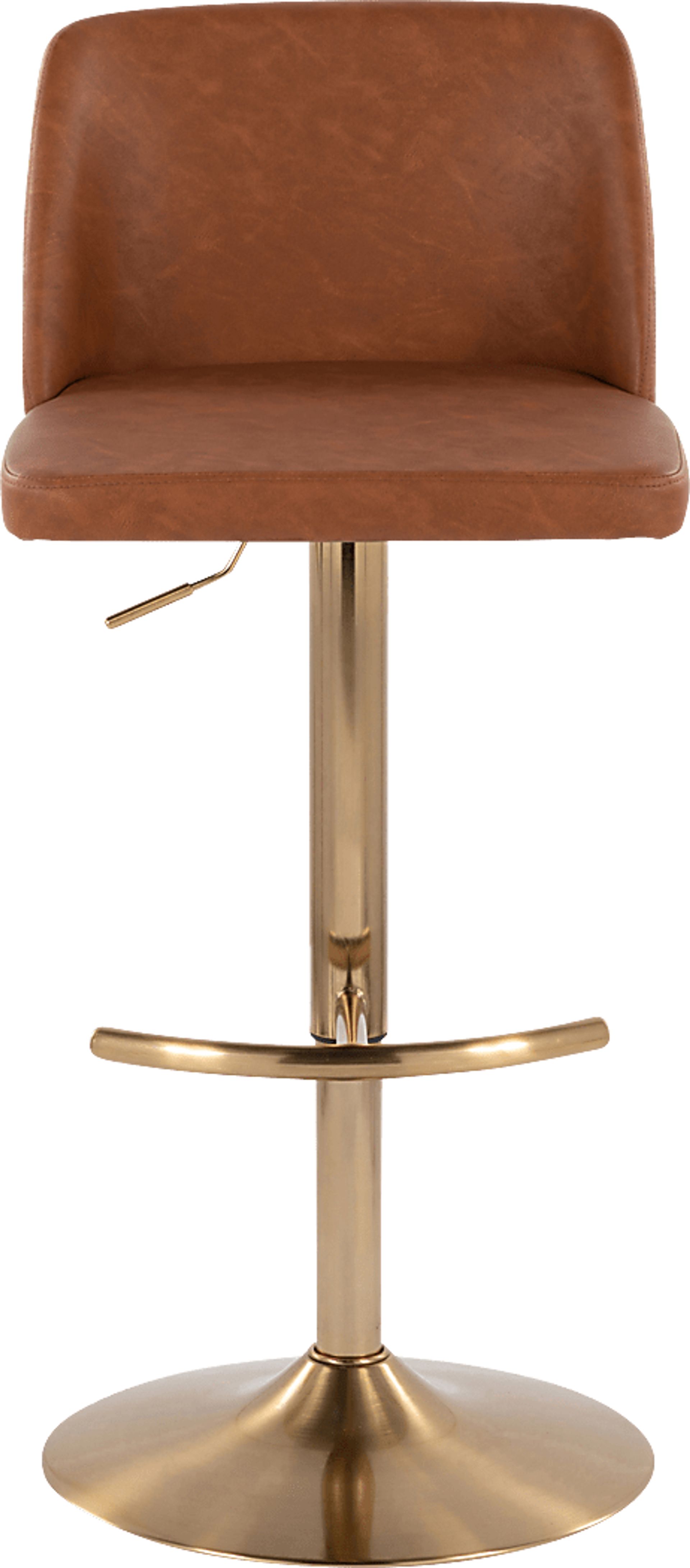 Clyo XV Camel Adjustable Barstool, Set of 2 - Image 7