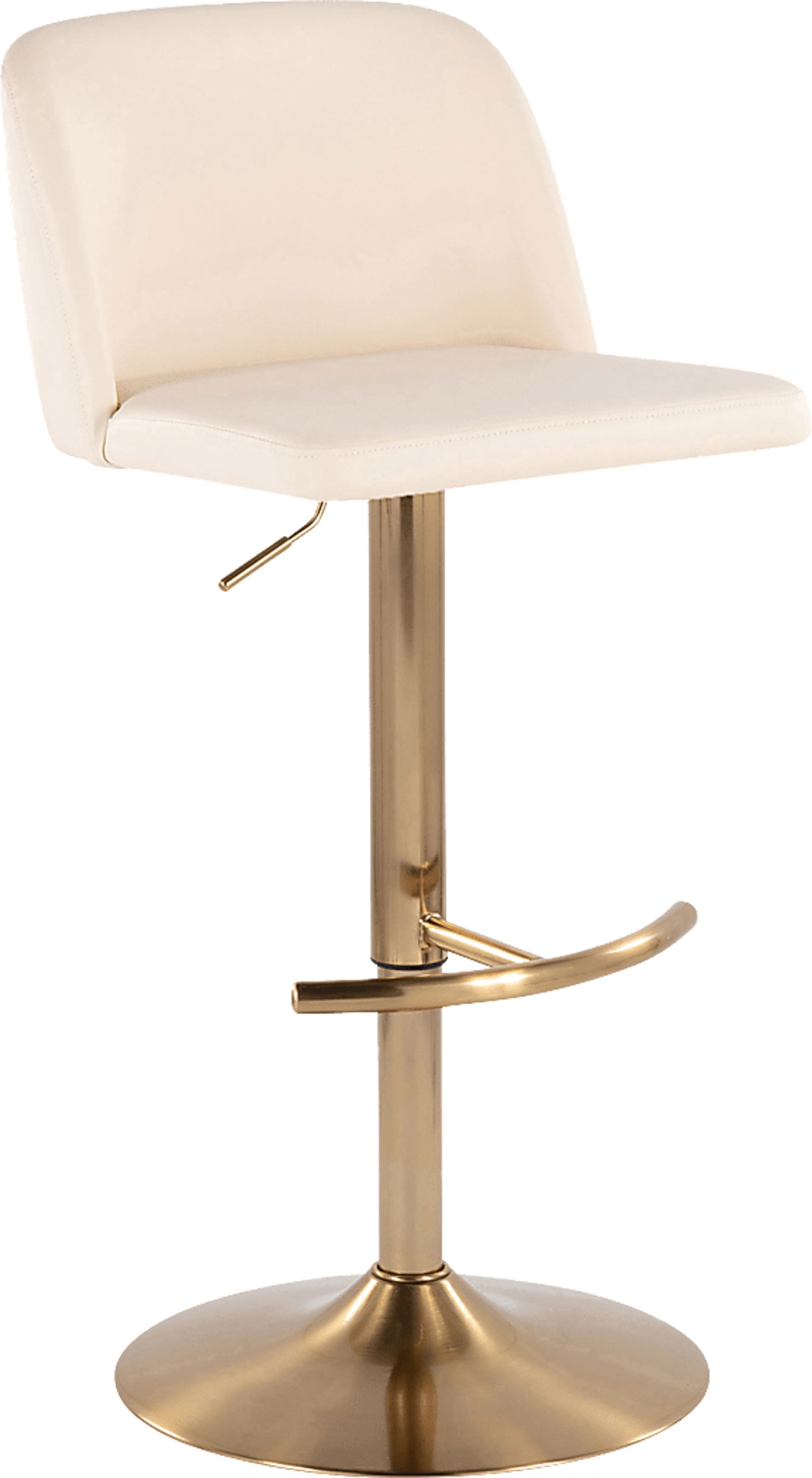 Clyo XV Cream Adjustable Barstool, Set of 2 - Image 3