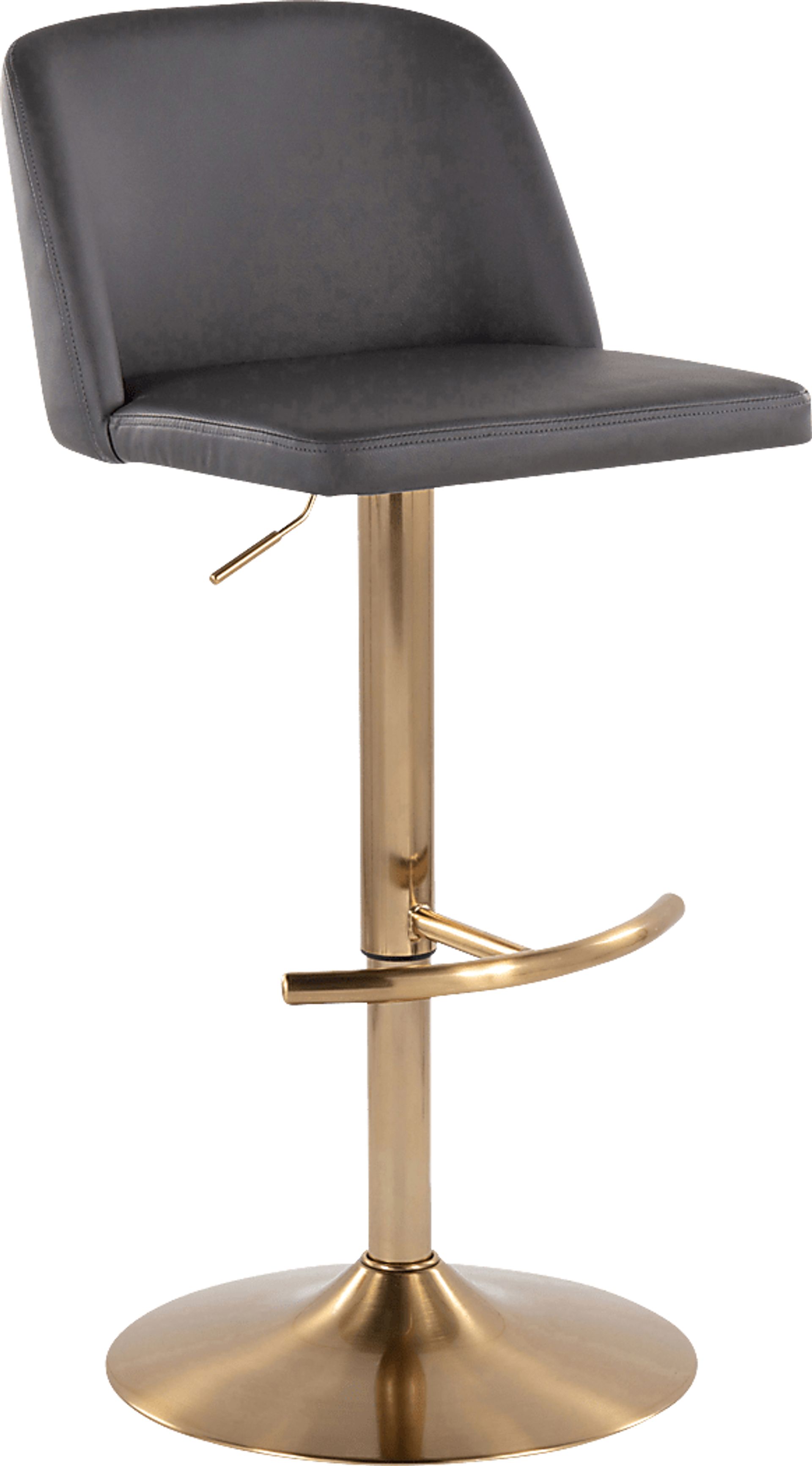 Clyo XV Gray Adjustable Barstool, Set of 2 - Image 3