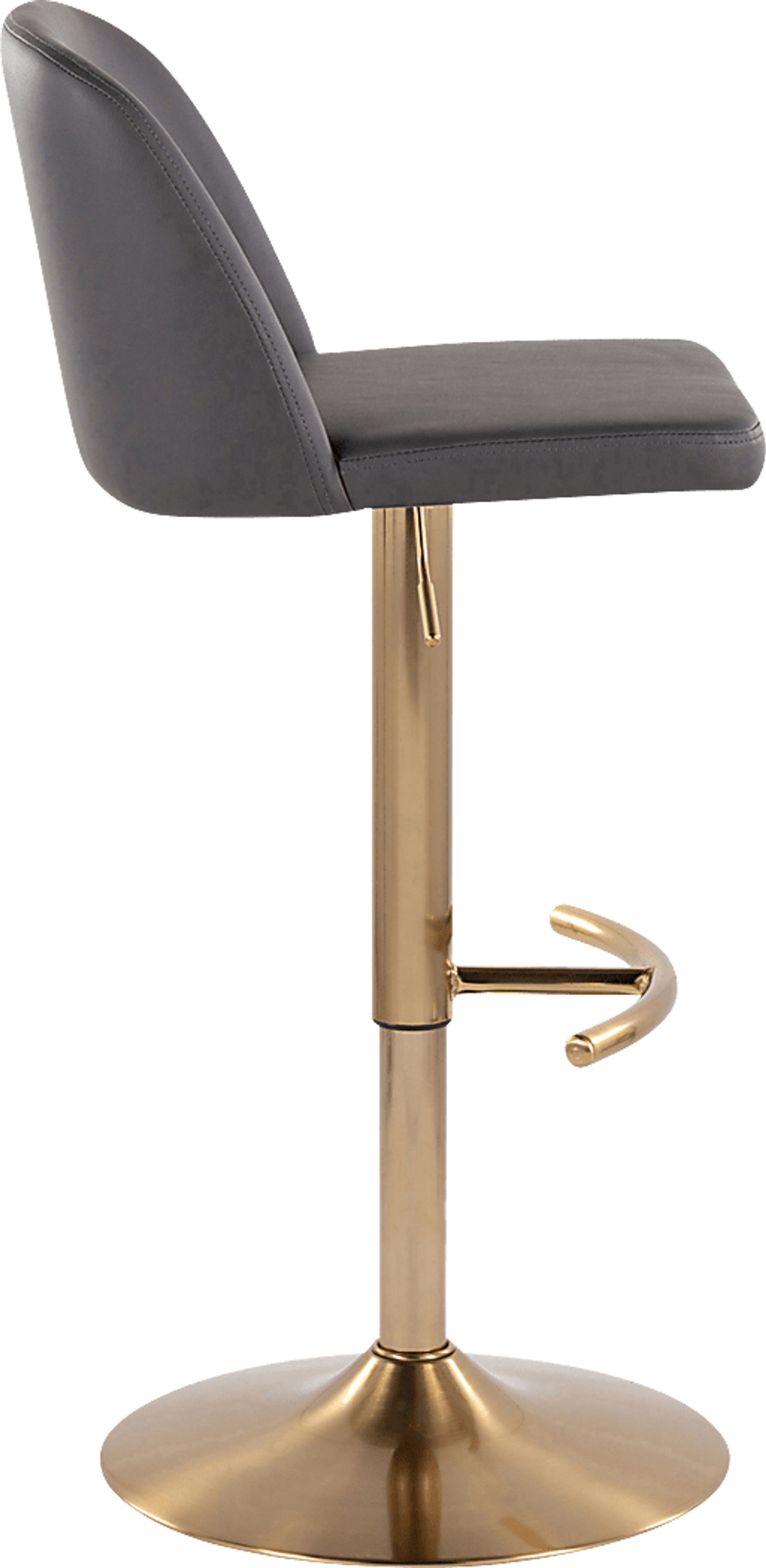 Clyo XV Gray Adjustable Barstool, Set of 2 - Image 4