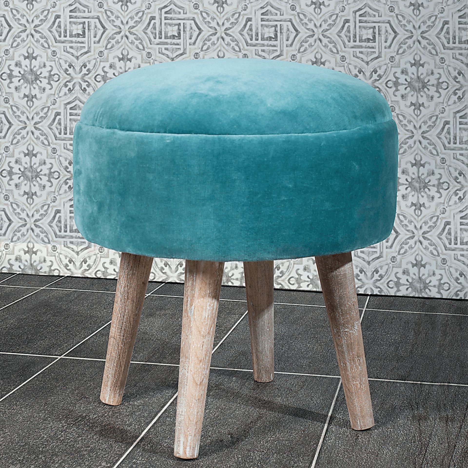 Coachlamp Blue Vanity Stool - Image 3