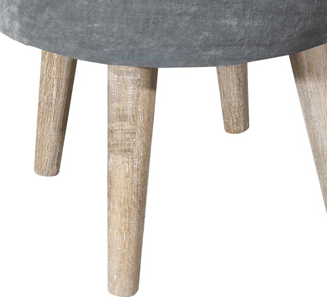 Coachlamp Gray Vanity Stool - Thumbnail - Image 2
