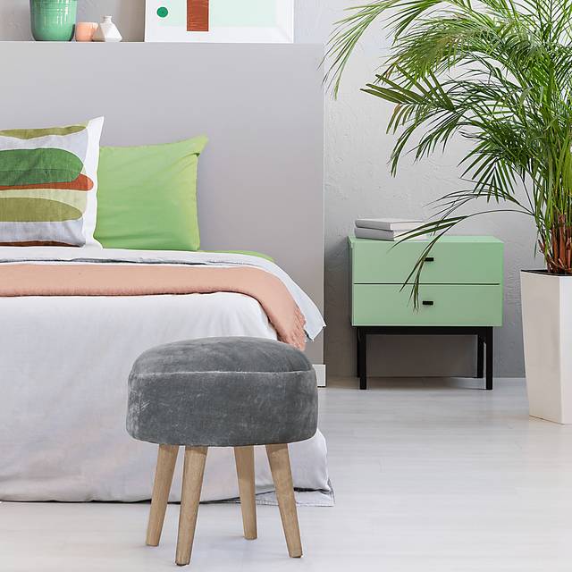Coachlamp Gray Vanity Stool - Thumbnail - Image 5