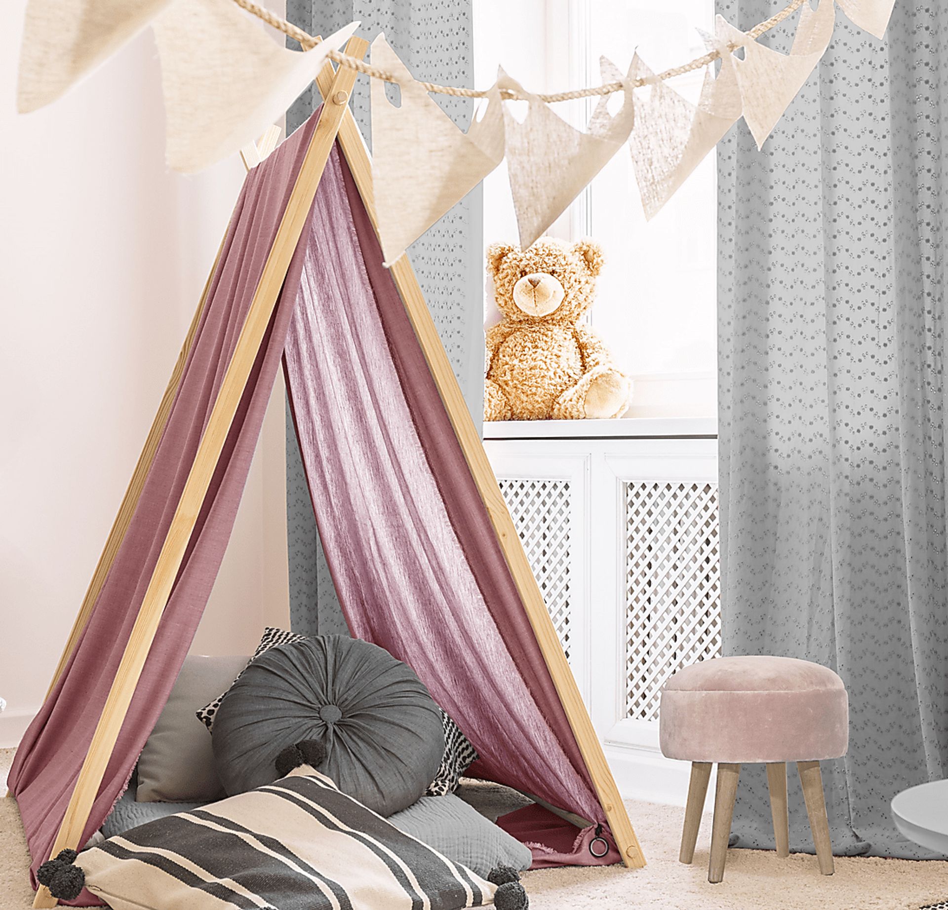 Coachlamp Pink Vanity Stool - Image 5