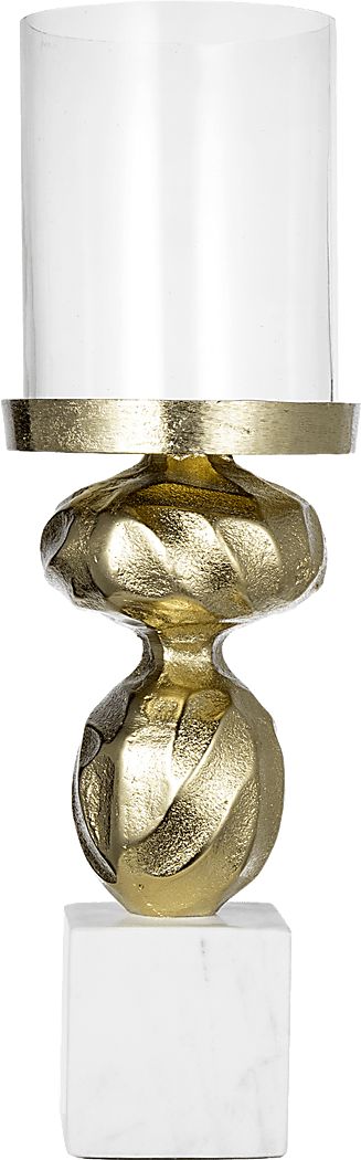 Coalinga I Gold Candle Holder