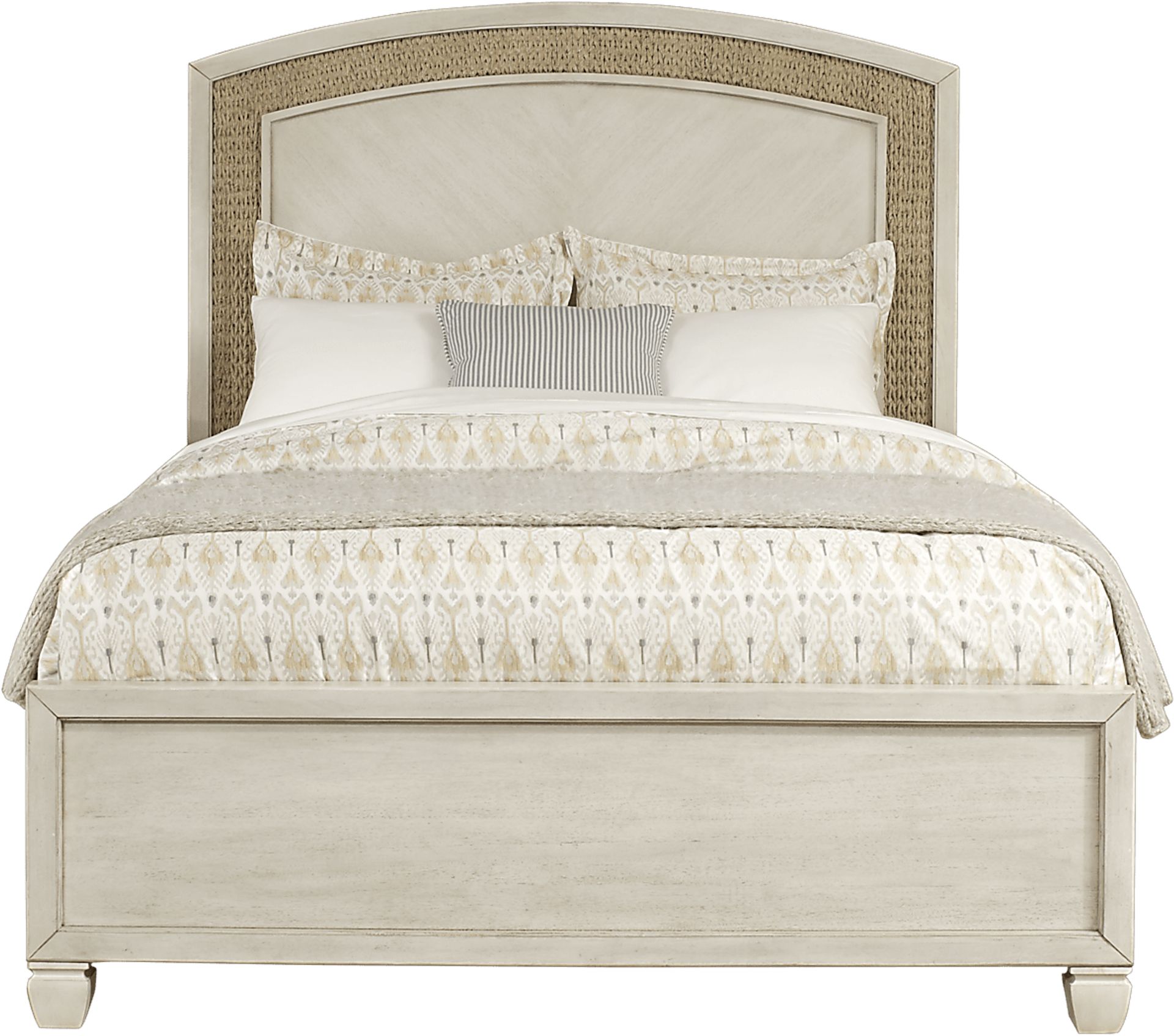 Coastal Bay White 3 Pc King Panel Bed - Image 1