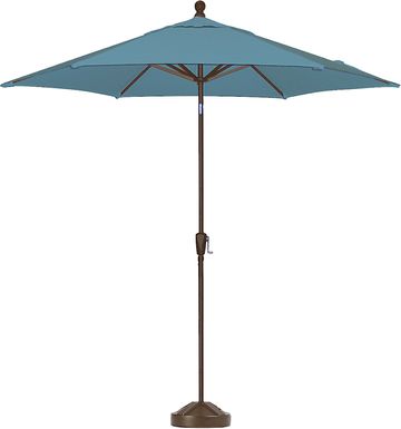 Coastal Point 9' Aqua Outdoor Umbrella with 50 lb. Base