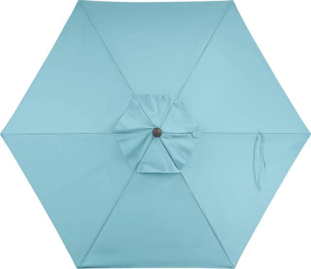 Coastal Point 9' Aqua Outdoor Umbrella - Thumbnail - Image 2