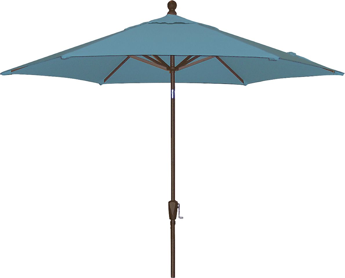 Coastal Point 9' Aqua Outdoor Umbrella
