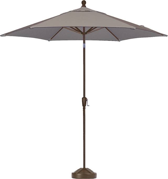Coastal Point 9' Gray Outdoor Umbrella with 80 lb. Base - Thumbnail - Image 1