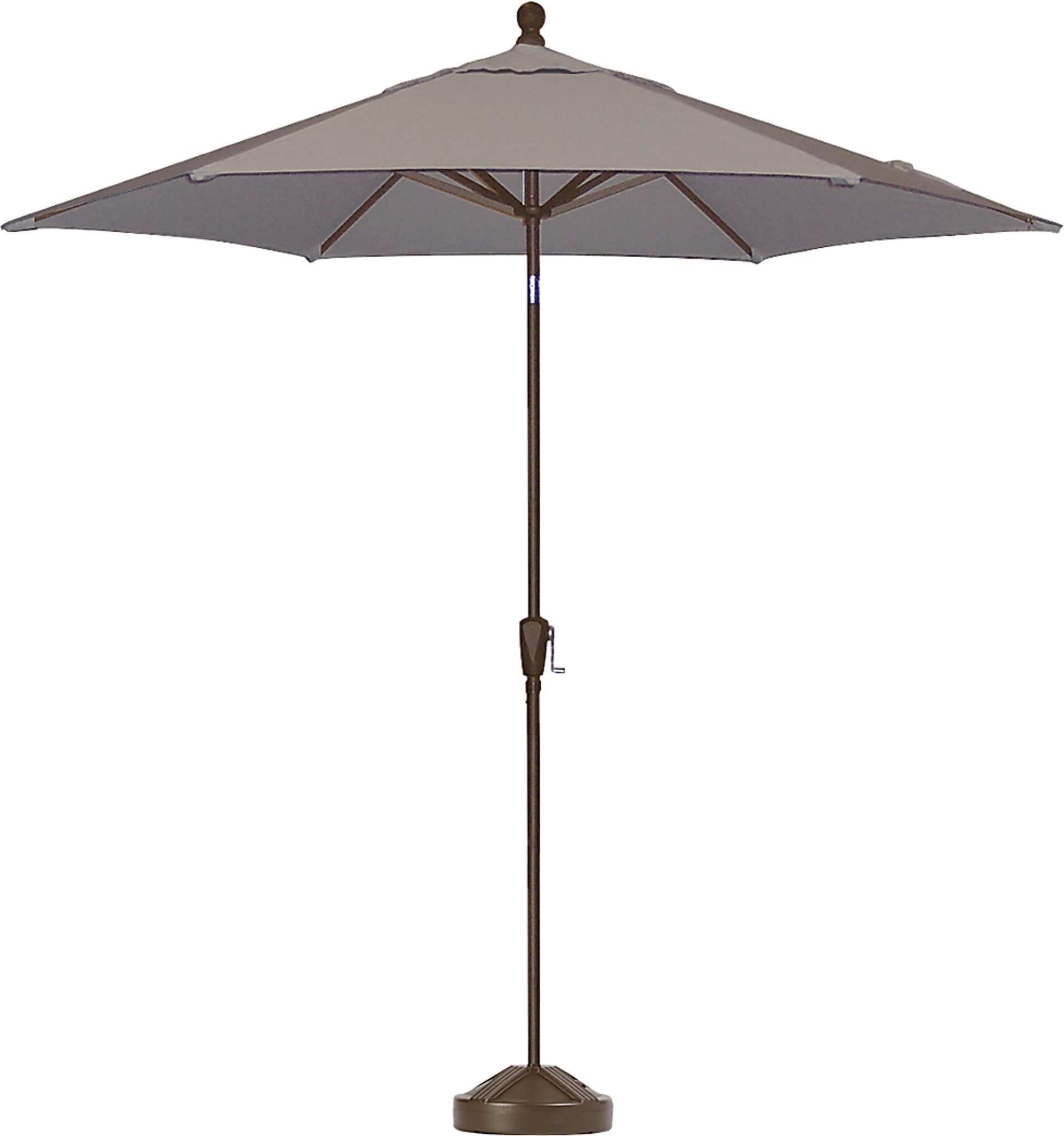 Coastal Point 9' Gray Outdoor Umbrella with 80 lb. Base - Image 1
