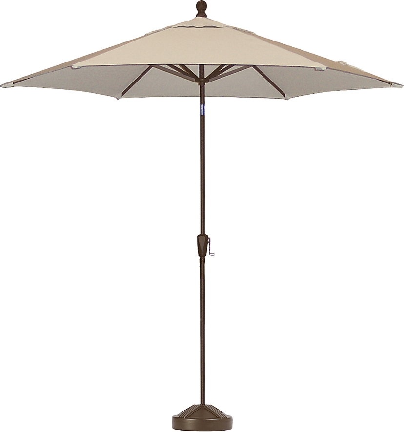Coastal Point 9' Khaki Outdoor Umbrella with 50 lb. Base