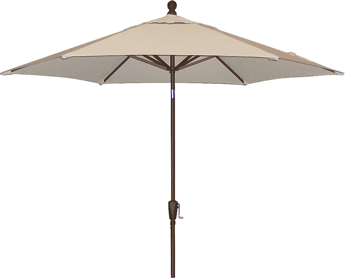 Coastal Point 9' Khaki Outdoor Umbrella