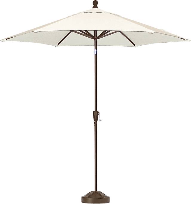 Coastal Point 9' Natural Outdoor Umbrella with 50 lb. Base - Thumbnail - Image 1