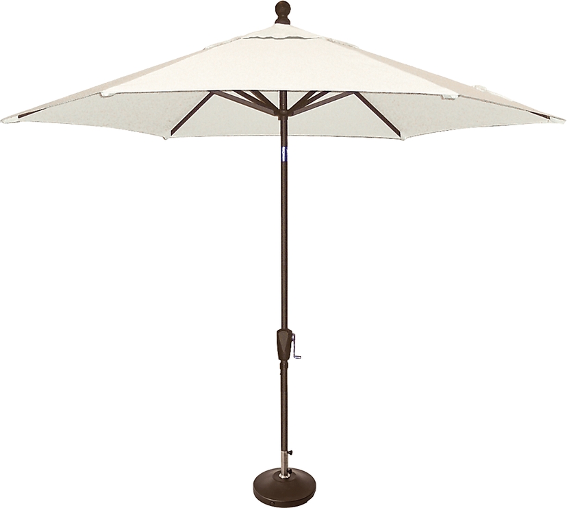 Coastal Point 9' Natural Outdoor Umbrella with 80 lb. Base