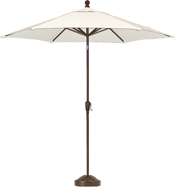 Coastal Point 9' Natural Outdoor Umbrella with 50 lb. Base