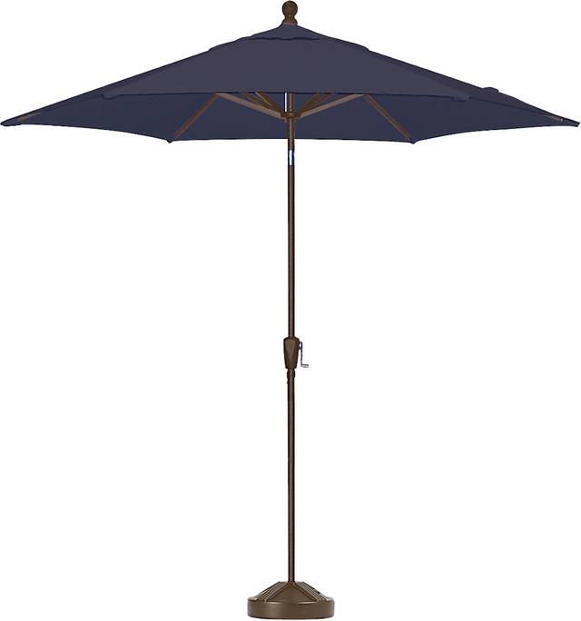Coastal Point 9' Navy Outdoor Umbrella with 50 lb. Base - Thumbnail - Image 1