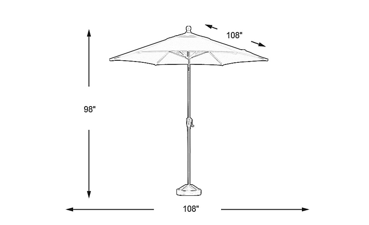 Coastal Point 9' Navy Outdoor Umbrella with 50 lb. Base