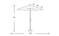 Coastal Point 9' Navy Outdoor Umbrella with 50 lb. Base