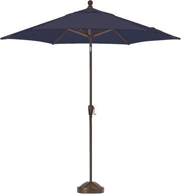 Coastal Point 9' Navy Outdoor Umbrella with 50 lb. Base