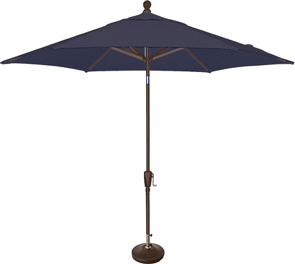 Coastal Point 9' Navy Outdoor Umbrella with 80 lb. Base