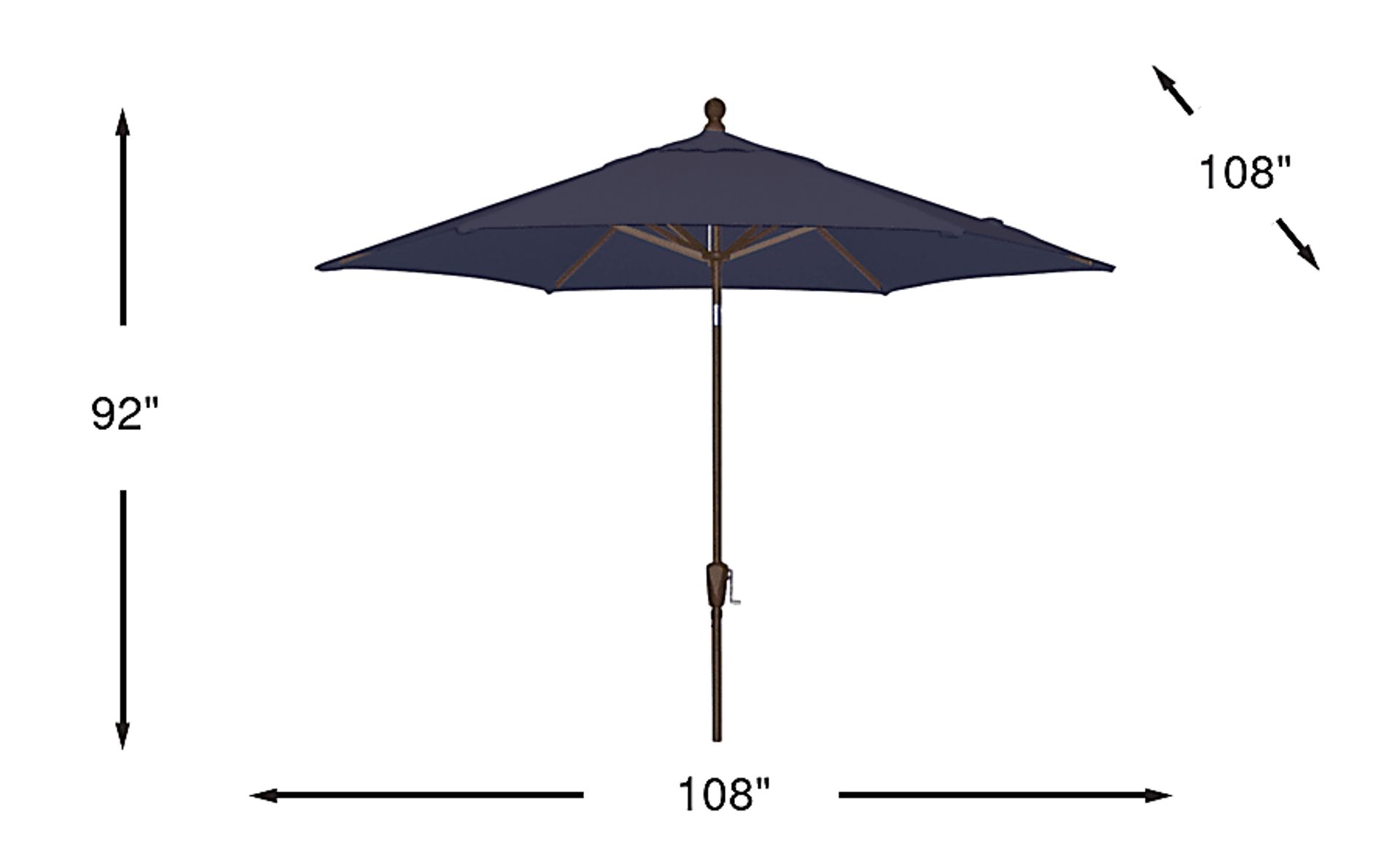 Dimension Image. Please refer to the Dimension Tab on this page for dimension details.