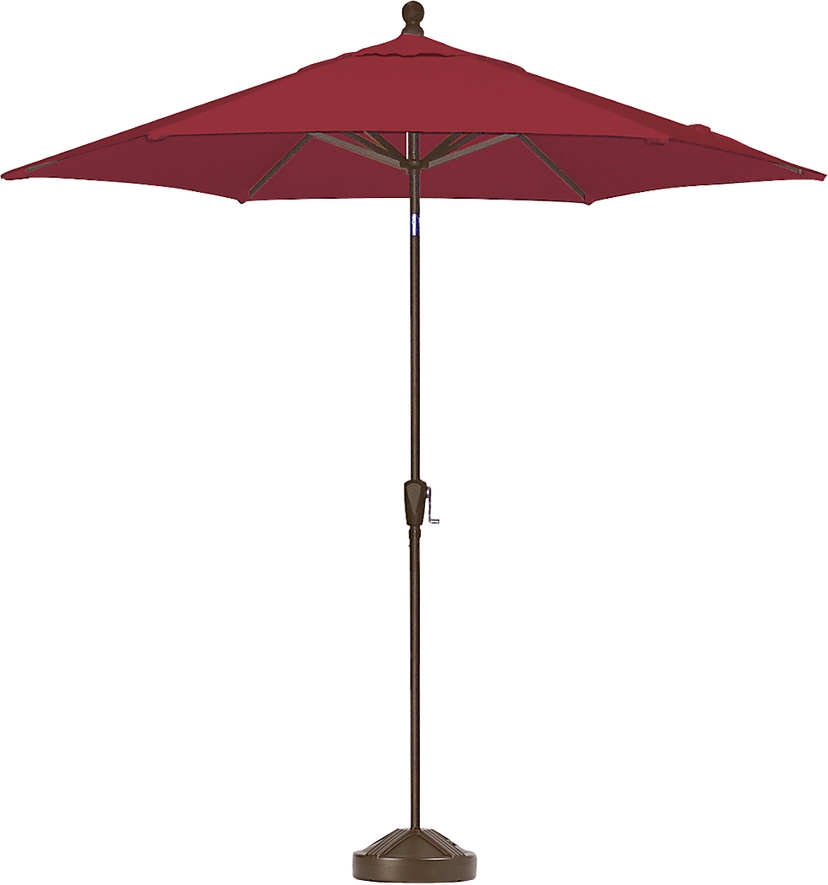 Coastal Point 9' Red Outdoor Umbrella with 50 lb. Base