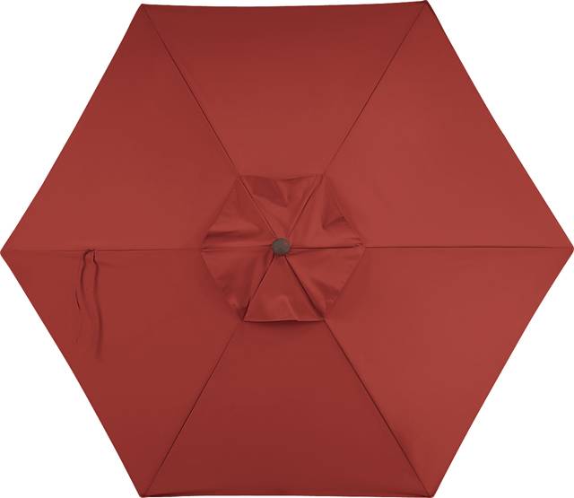 Coastal Point 9' Red Outdoor Umbrella with 80 lb. Base - Thumbnail - Image 2