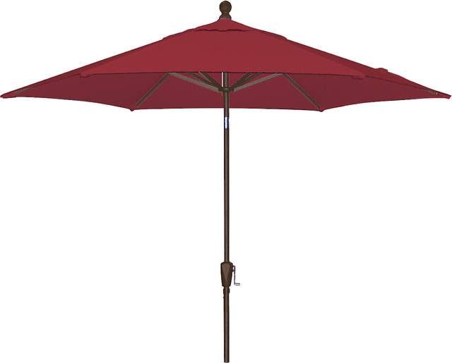 Coastal Point 9' Red Outdoor Umbrella - Thumbnail - Image 1