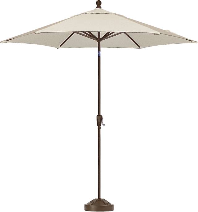 Coastal Point 9' Vanilla Outdoor Umbrella with 50 lb. Base - Thumbnail - Image 1
