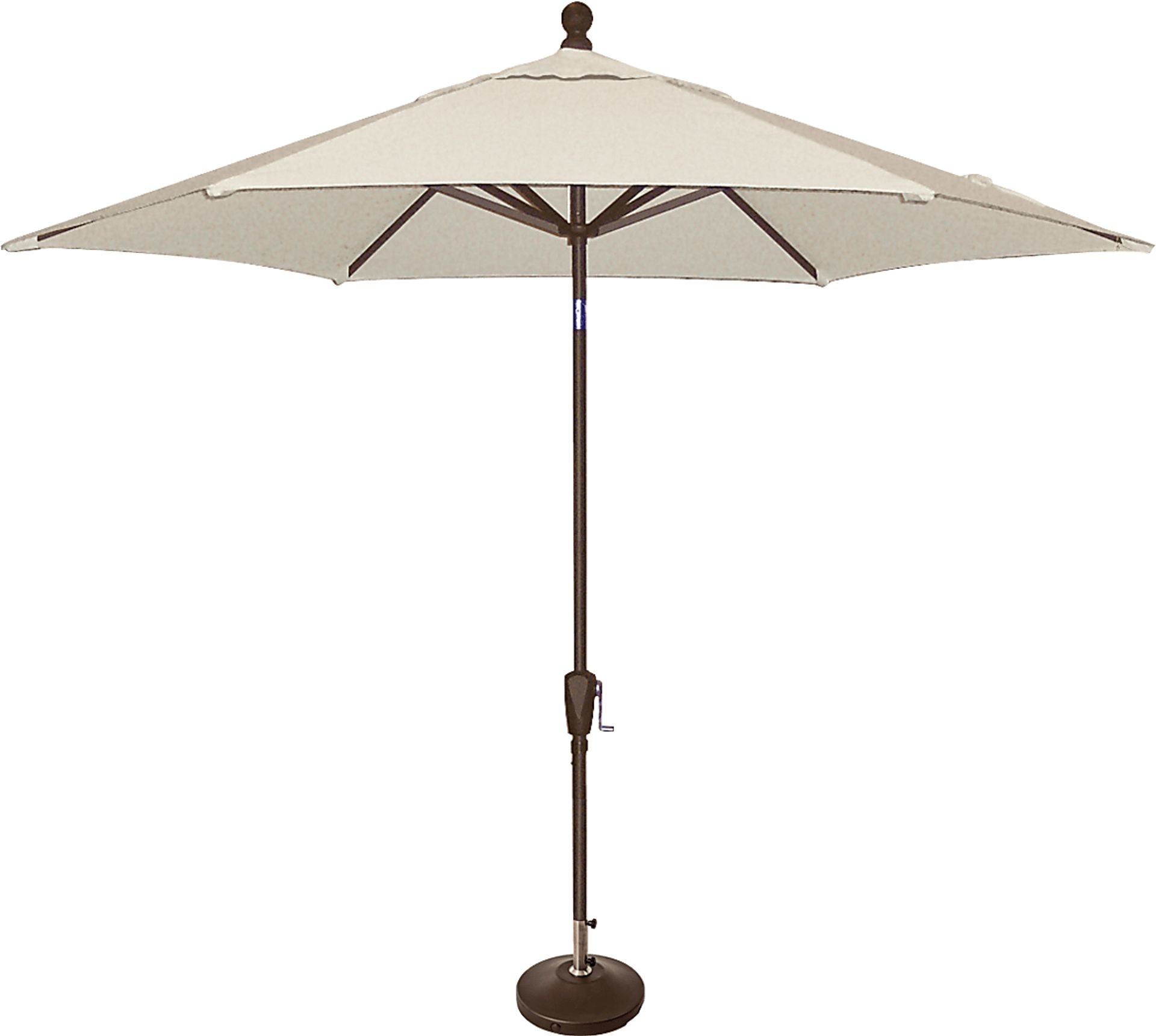 Coastal Point 9' Vanilla Outdoor Umbrella with 80 lb. Base - Image 1