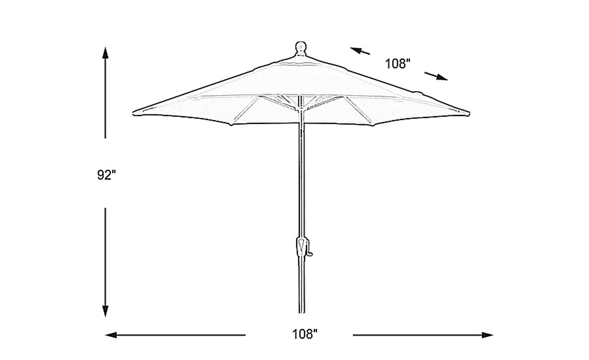 Coastal Point 9' Vanilla Outdoor Umbrella