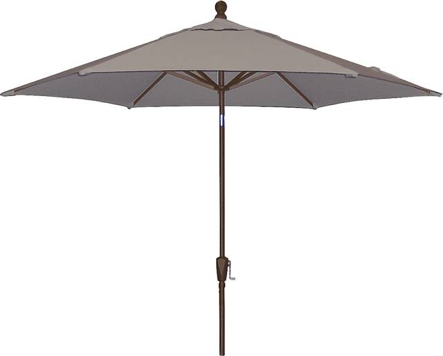 Coastal Point 9' Gray Outdoor Umbrella with 50 lb. Base - Thumbnail - Image 1