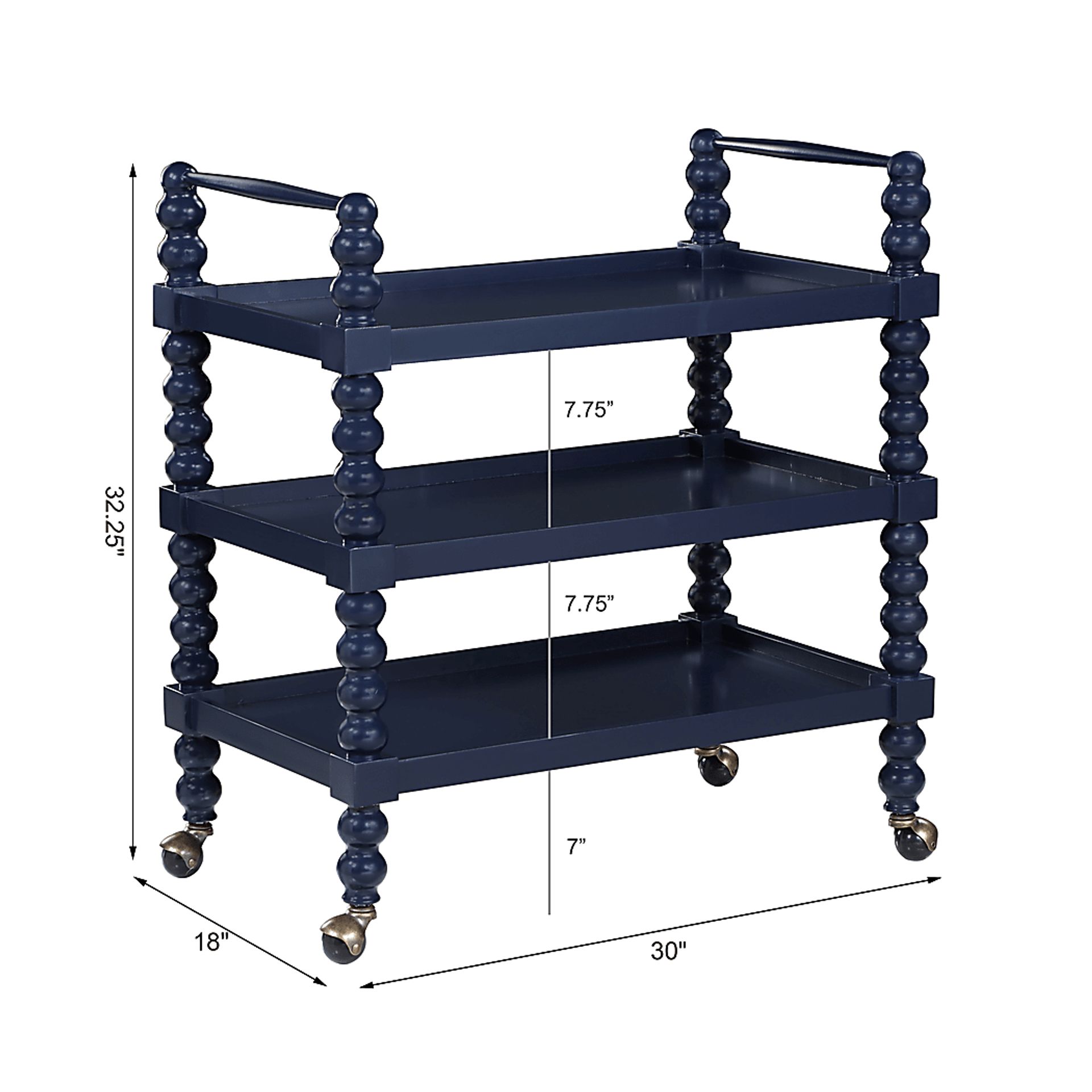 Coastina Blue Kitchen Cart - Image 8