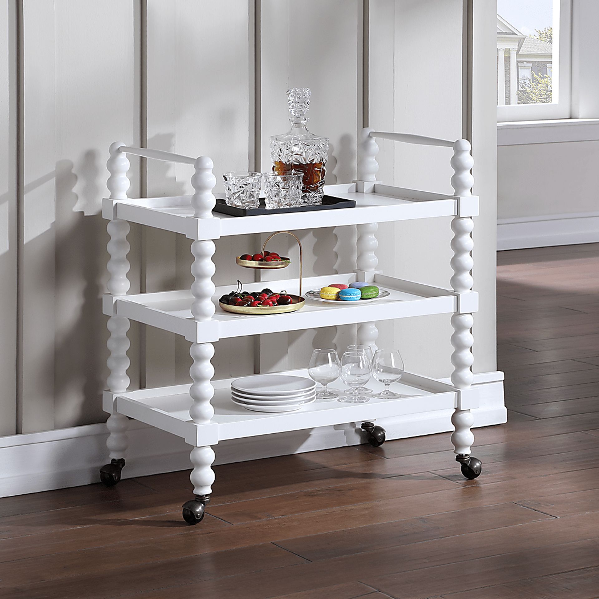 Coastina White Kitchen Cart - Image 7