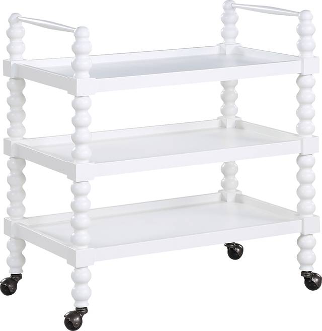 Coastina White Kitchen Cart - Thumbnail - Image 1