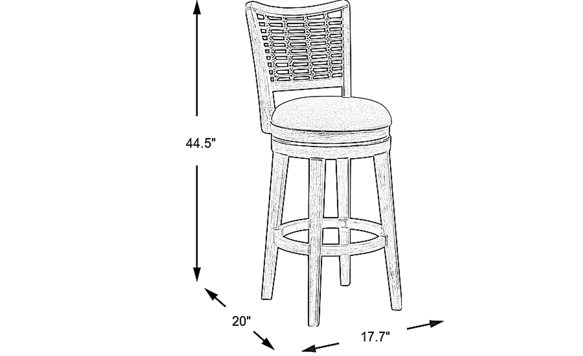 Dimension Image. Please refer to the Dimension Tab on this page for dimension details.