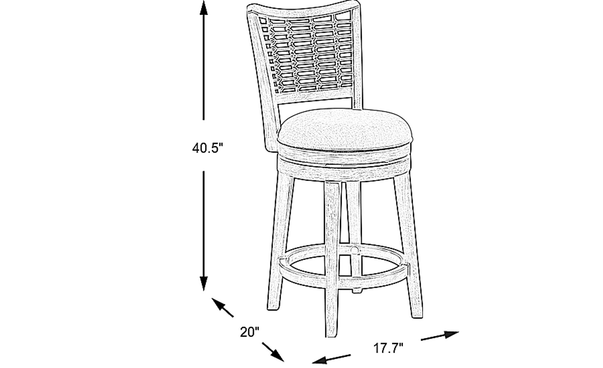 Dimension Image. Please refer to the Dimension Tab on this page for dimension details.