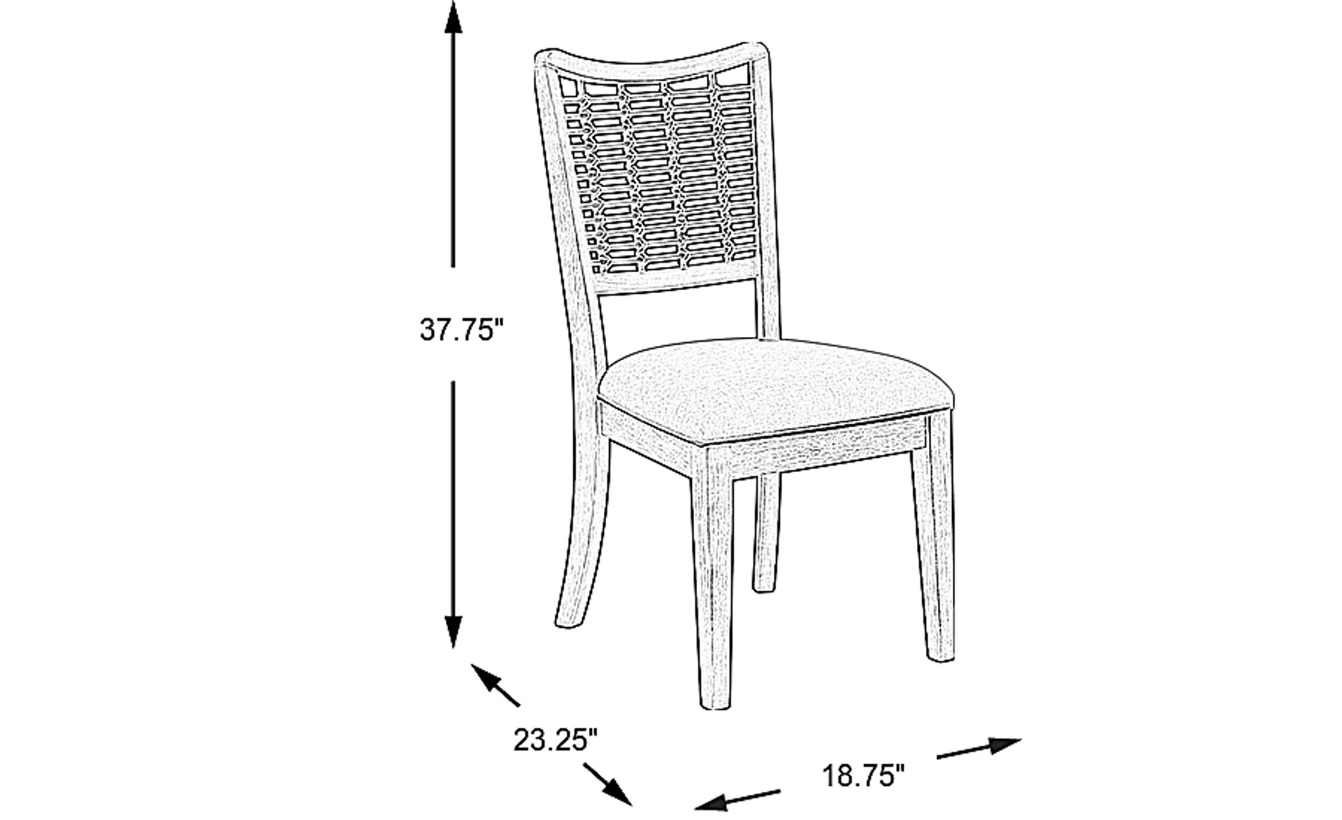 Dimension Image. Please refer to the Dimension Tab on this page for dimension details.