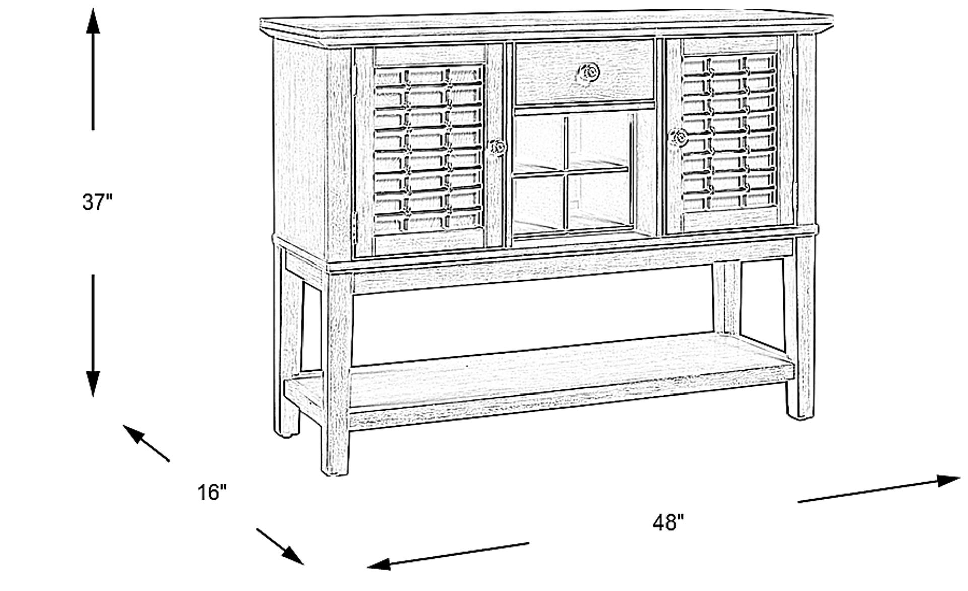 Dimension Image. Please refer to the Dimension Tab on this page for dimension details.