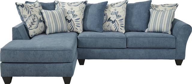 Coastside Chambray 3 Pc Sectional Living Room - Thumbnail - Image 2