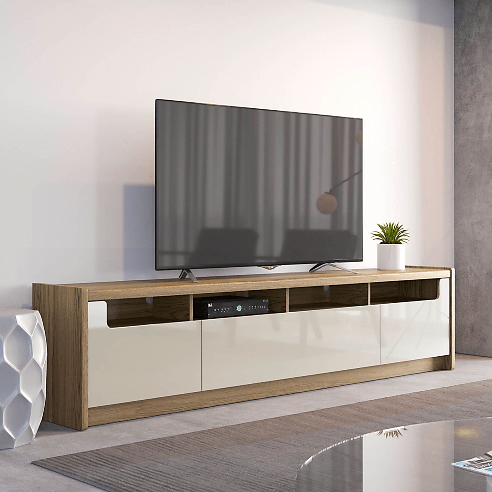 Cobenna II Off-White 87 in. Console - Image 2