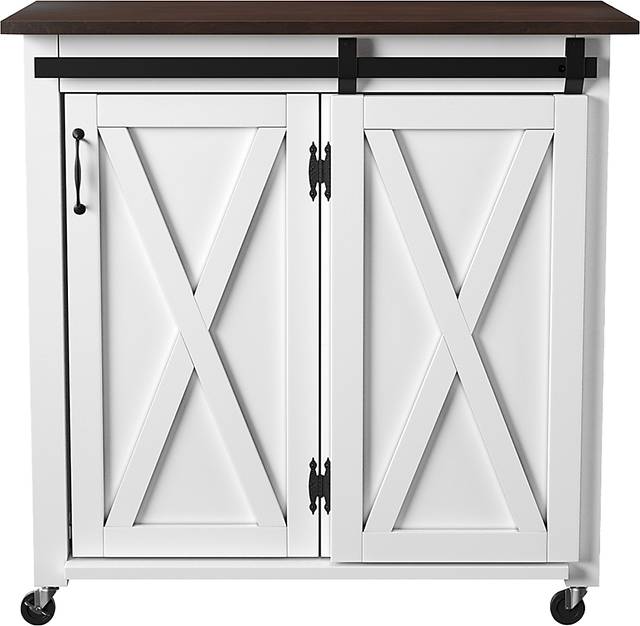 Cobworth White Kitchen Cart - Thumbnail - Image 2