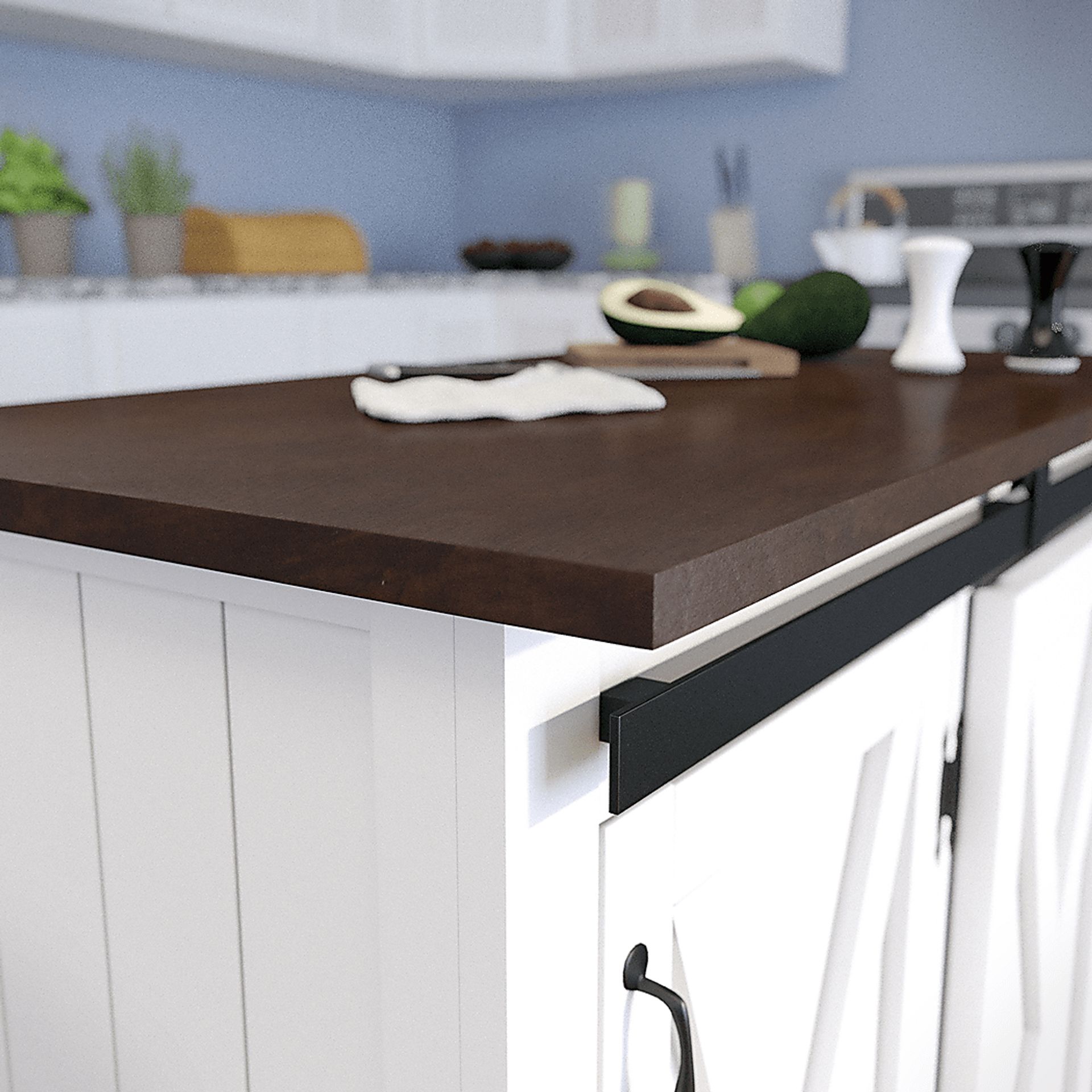 Cobworth White Kitchen Cart - Image 5